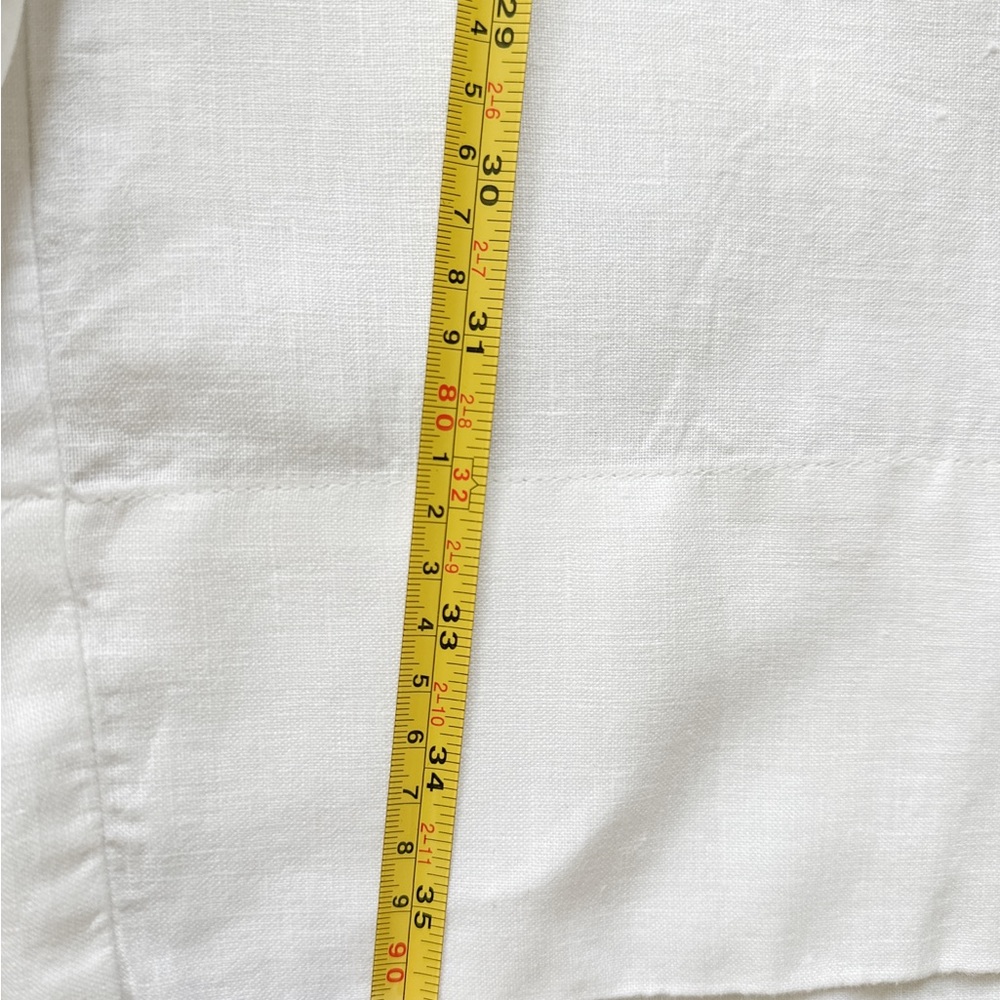 The White Company White Linen Wide Leg Crop Pants Size 6 NWOT Flat Front Pockets - Picture 6 of 7